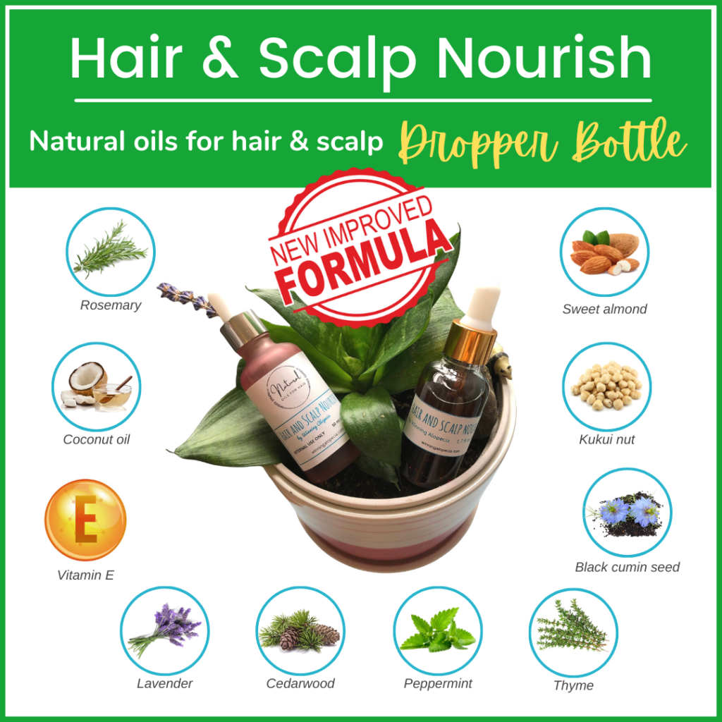 Natural hair growth and scalp health oils on Winning Alopecia